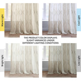 Exclusive Fabrics Suez Embroidered Faux Linen Sheer Curtain (1 Panel)