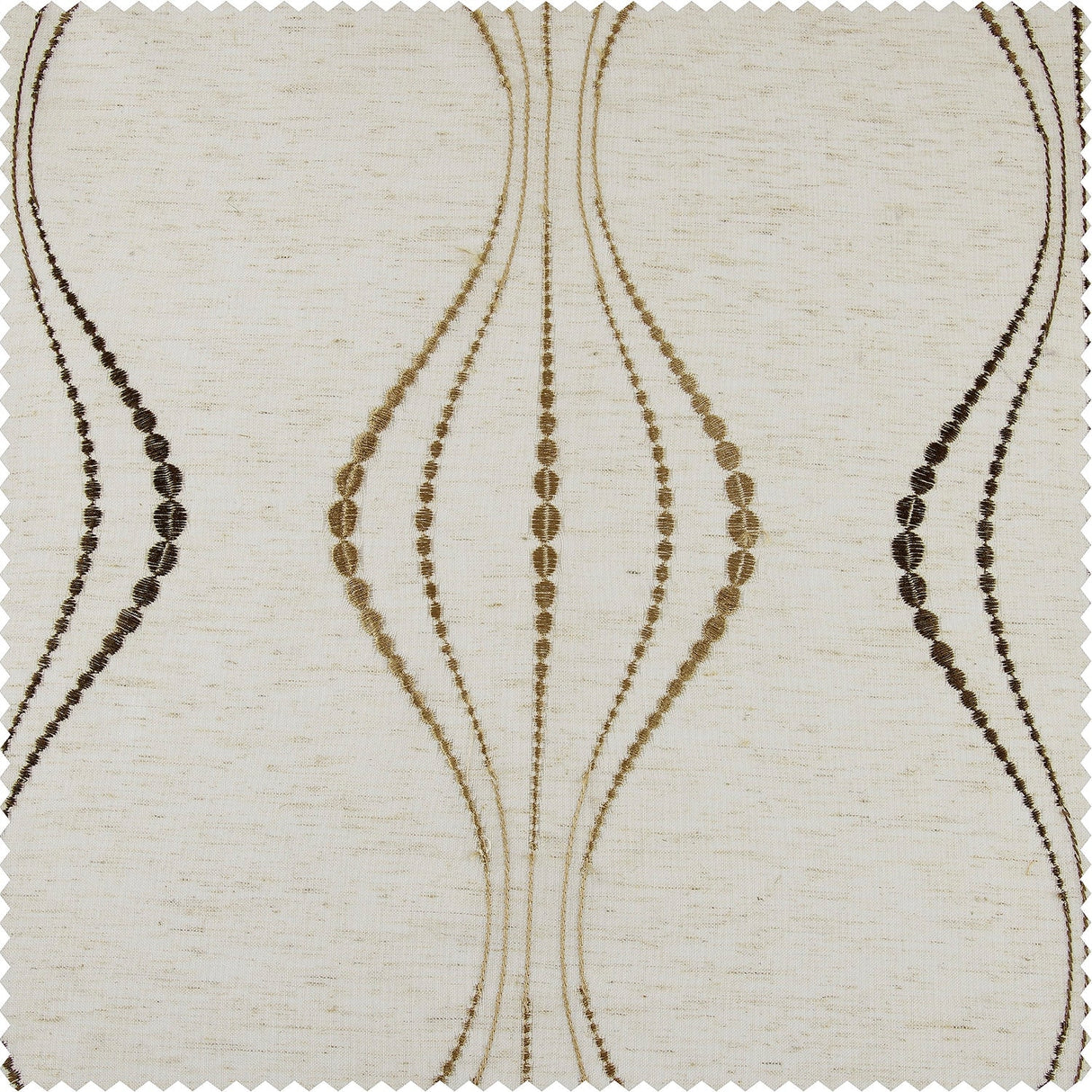 Exclusive Fabrics Suez Embroidered Faux Linen Sheer Curtain (1 Panel)