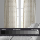 Exclusive Fabrics Suez Embroidered Faux Linen Sheer Curtain (1 Panel)