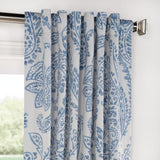 Exclusive Fabrics Tea Time China Blue 63 inches Room Darkening Curtain Panel Pair (2 Panels) - 50x63