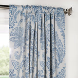 Exclusive Fabrics Tea Time China Blue 63 inches Room Darkening Curtain Panel Pair (2 Panels) - 50x63
