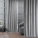 Exclusive Fabrics Vintage Cotton Velvet Room Darkening Curtains - Luxurious Drapery in Timeless Elegance (1 Panel)