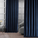 Exclusive Fabrics Vintage Cotton Velvet Room Darkening Curtains - Luxurious Drapery in Timeless Elegance (1 Panel)