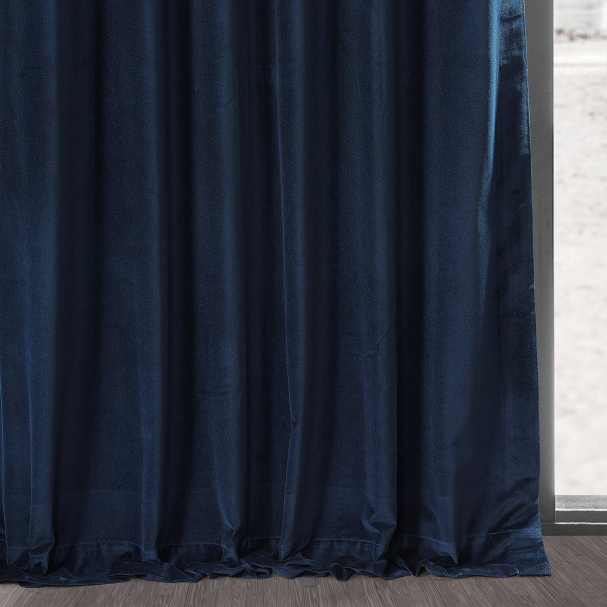 Exclusive Fabrics Vintage Cotton Velvet Room Darkening Curtains - Luxurious Drapery in Timeless Elegance (1 Panel)