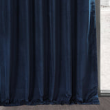 Exclusive Fabrics Vintage Cotton Velvet Room Darkening Curtains - Luxurious Drapery in Timeless Elegance (1 Panel)