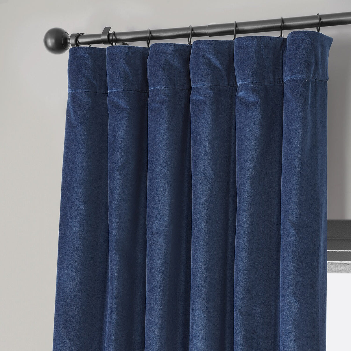 Exclusive Fabrics Vintage Cotton Velvet Room Darkening Curtains - Luxurious Drapery in Timeless Elegance (1 Panel)
