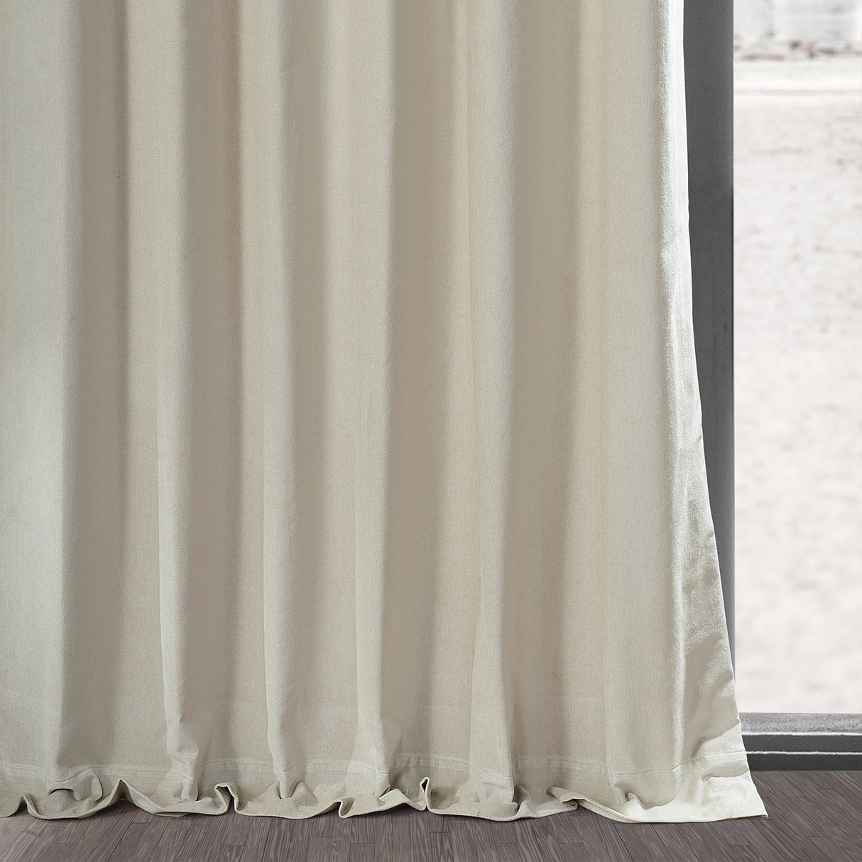 Exclusive Fabrics Vintage Cotton Velvet Room Darkening Curtains - Luxurious Drapery in Timeless Elegance (1 Panel)
