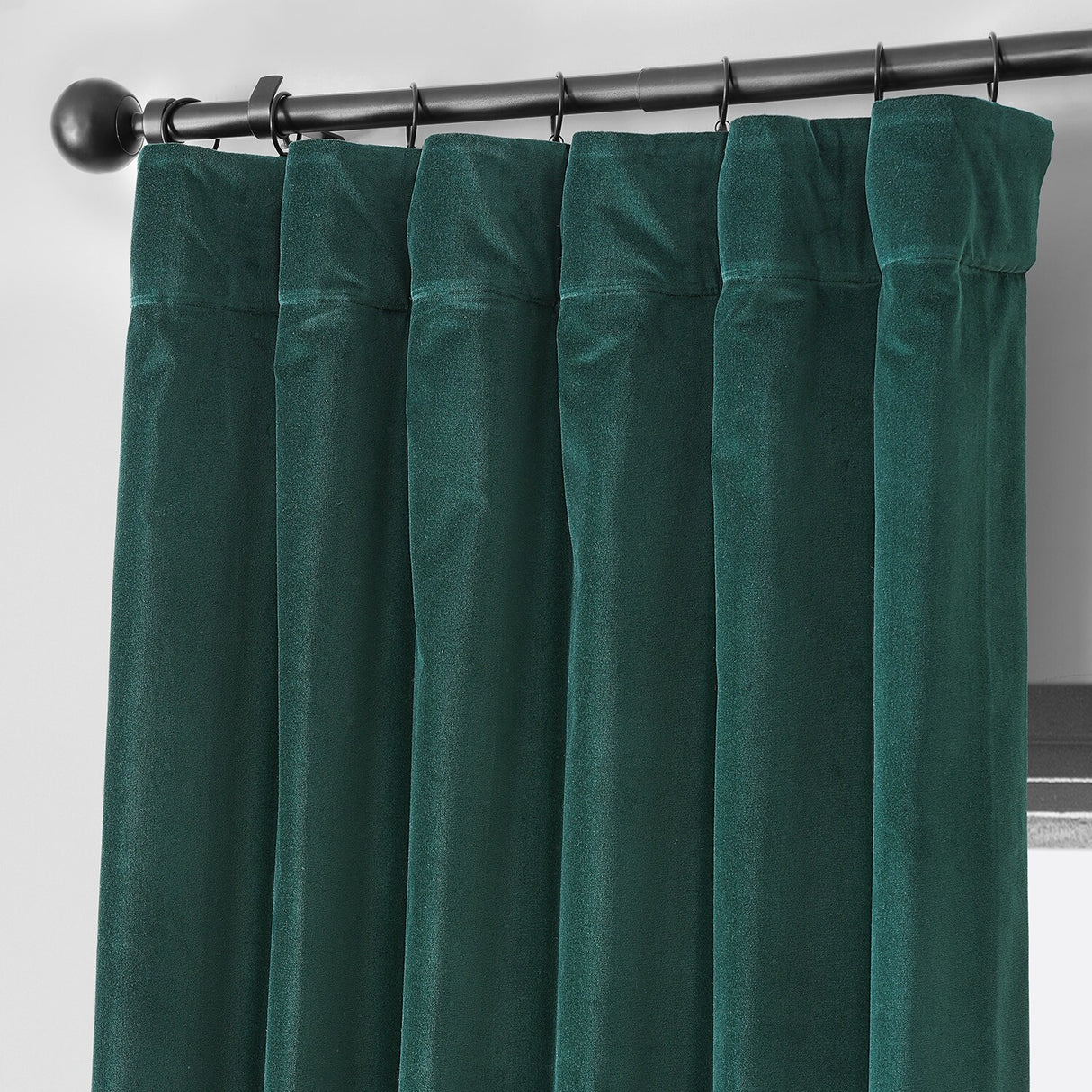 Exclusive Fabrics Vintage Cotton Velvet Room Darkening Curtains - Luxurious Drapery in Timeless Elegance (1 Panel)