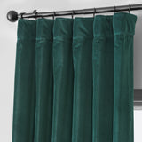 Exclusive Fabrics Vintage Cotton Velvet Room Darkening Curtains - Luxurious Drapery in Timeless Elegance (1 Panel)