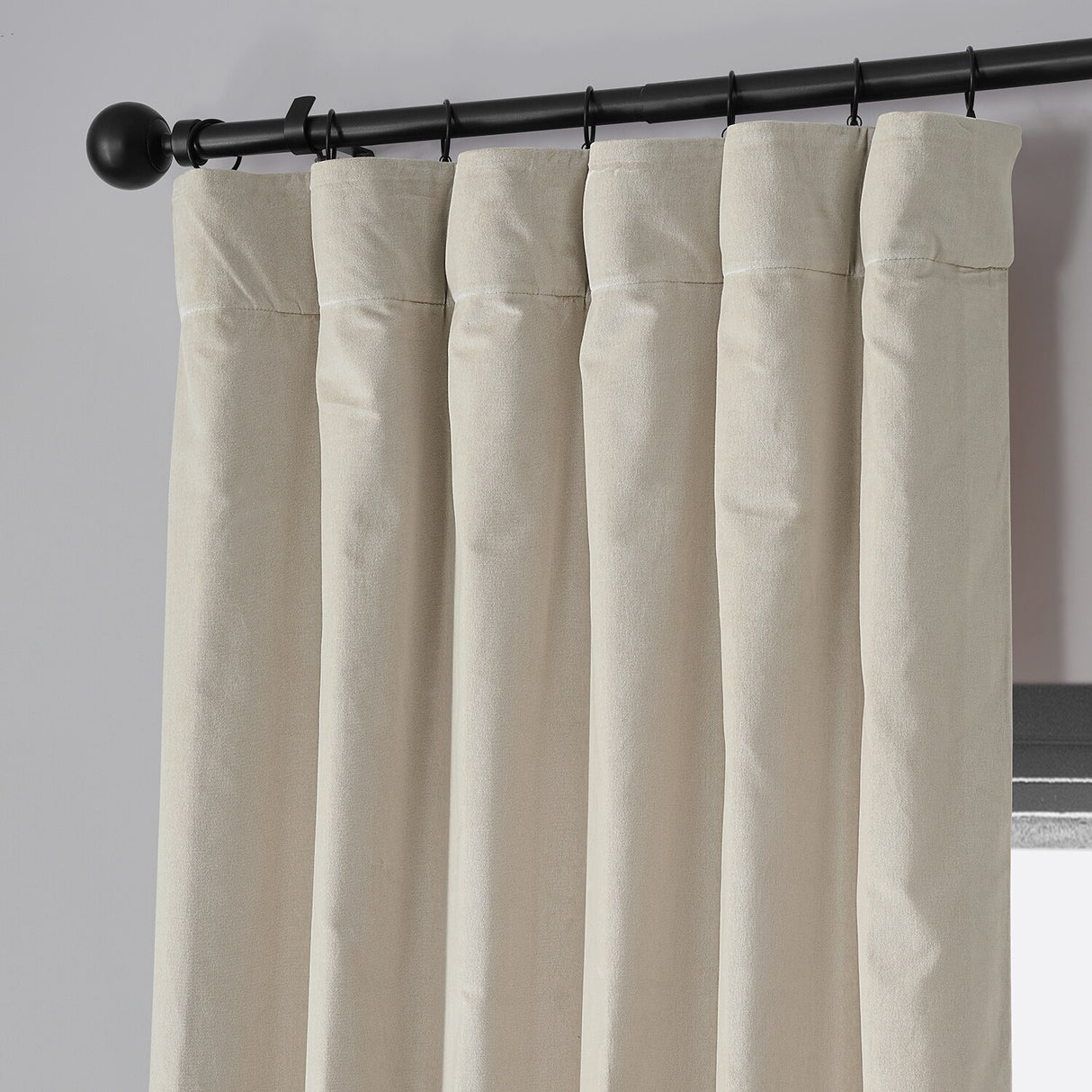 Exclusive Fabrics Vintage Cotton Velvet Room Darkening Curtains - Luxurious Drapery in Timeless Elegance (1 Panel)