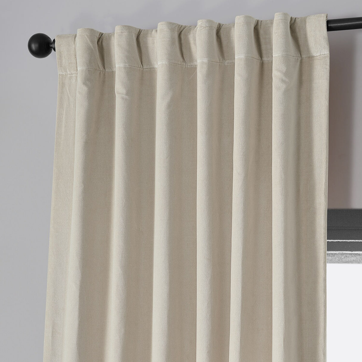 Exclusive Fabrics Vintage Cotton Velvet Room Darkening Curtains - Luxurious Drapery in Timeless Elegance (1 Panel)