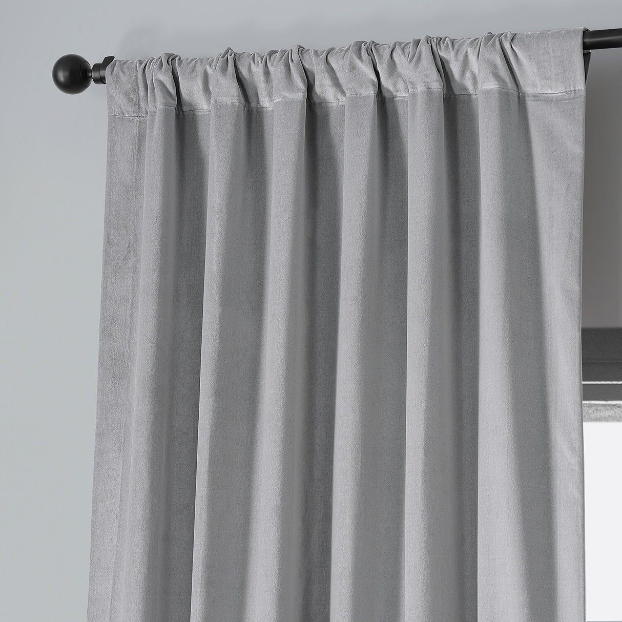 Exclusive Fabrics Vintage Cotton Velvet Room Darkening Curtains - Luxurious Drapery in Timeless Elegance (1 Panel)