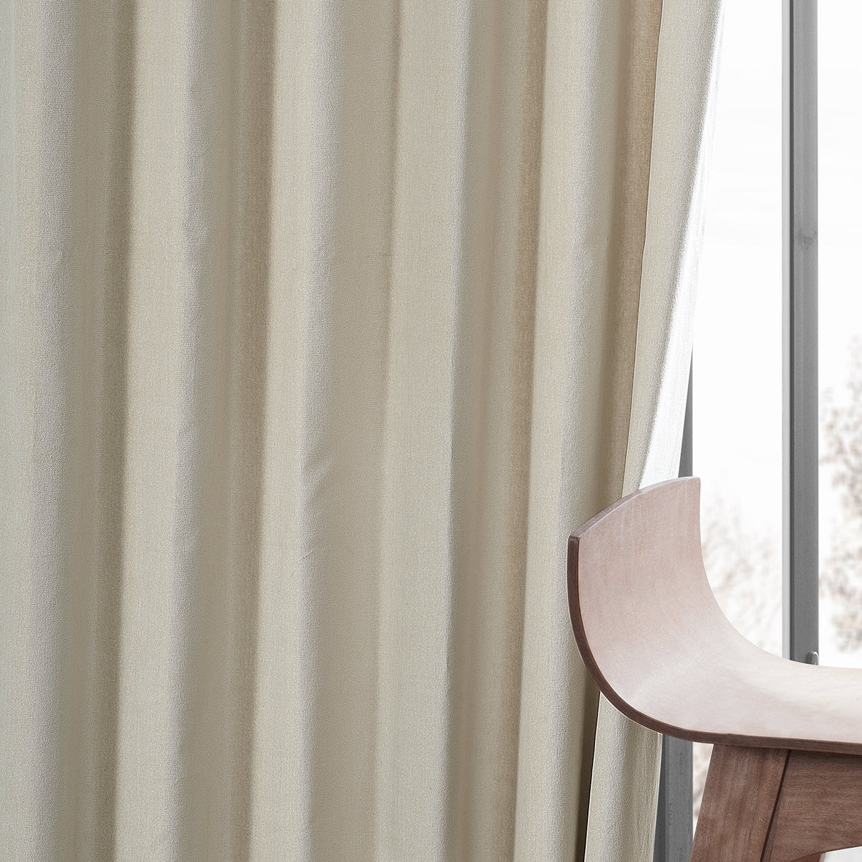Exclusive Fabrics Vintage Cotton Velvet Room Darkening Curtains - Luxurious Drapery in Timeless Elegance (1 Panel)