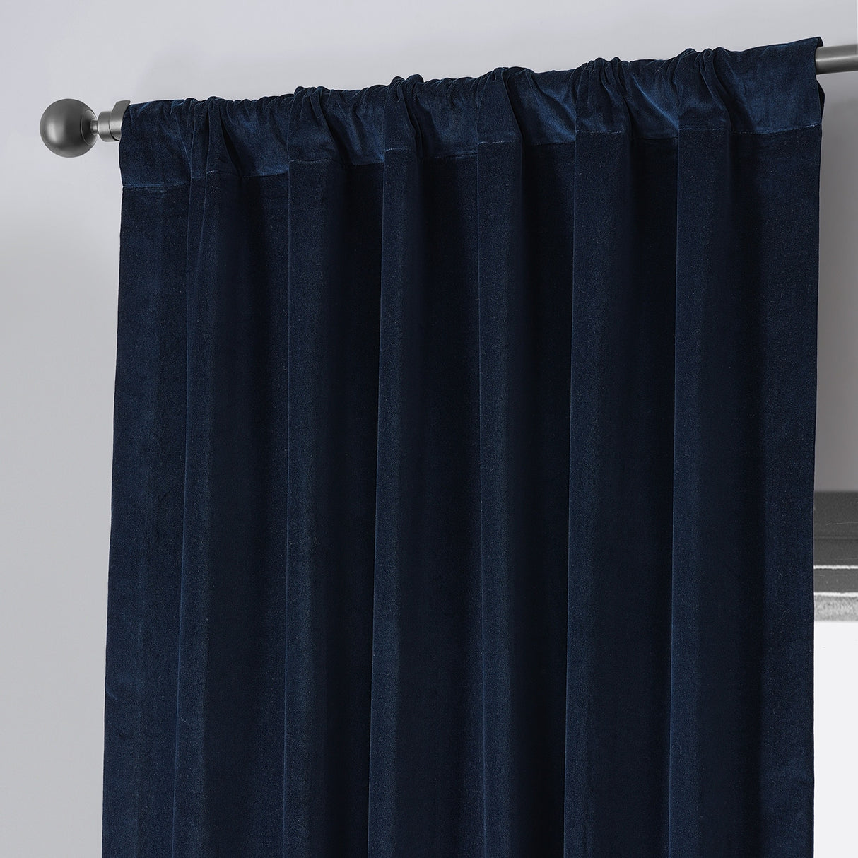 Exclusive Fabrics Vintage Cotton Velvet Room Darkening Curtains - Luxurious Drapery in Timeless Elegance (1 Panel)