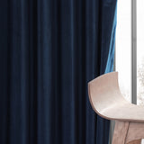 Exclusive Fabrics Vintage Cotton Velvet Room Darkening Curtains - Luxurious Drapery in Timeless Elegance (1 Panel)