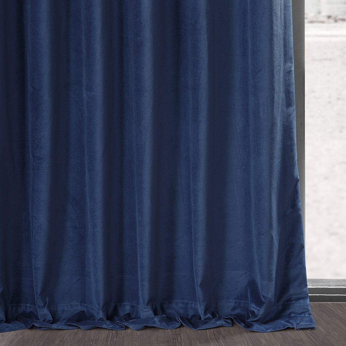 Exclusive Fabrics Vintage Cotton Velvet Room Darkening Curtains - Luxurious Drapery in Timeless Elegance (1 Panel)