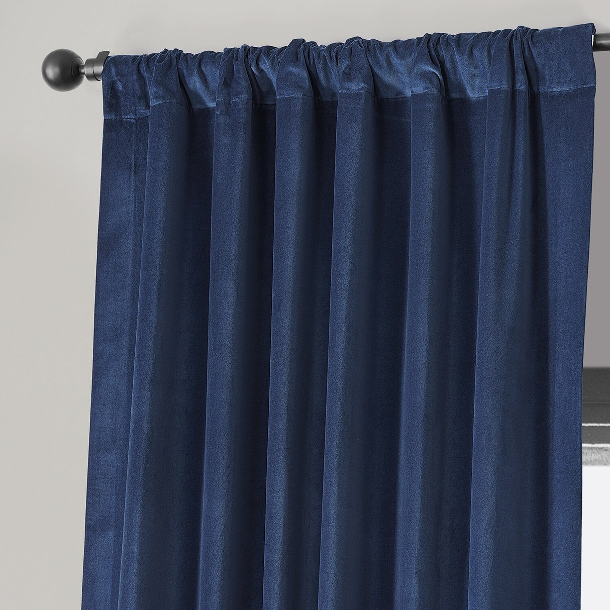 Exclusive Fabrics Vintage Cotton Velvet Room Darkening Curtains - Luxurious Drapery in Timeless Elegance (1 Panel)