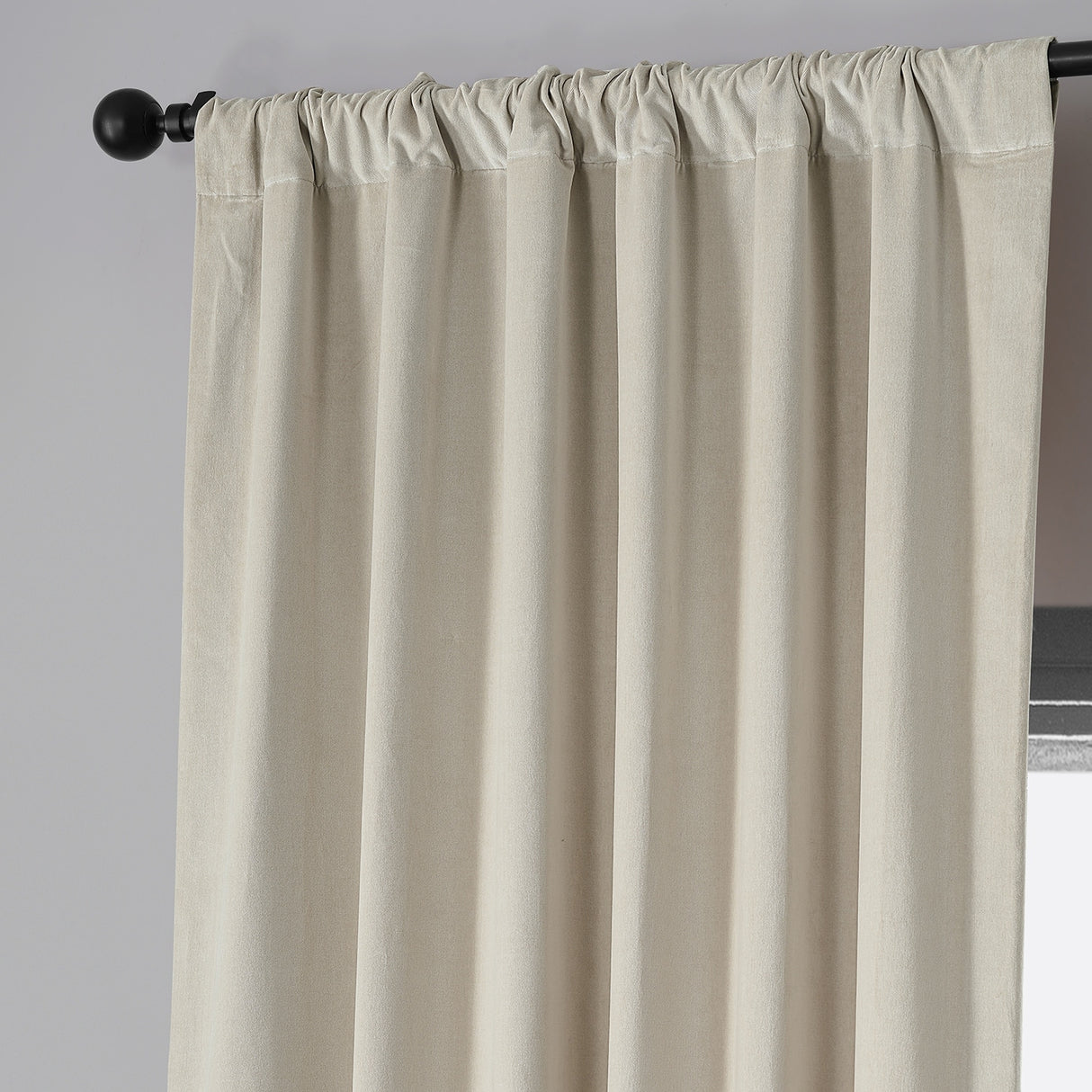 Exclusive Fabrics Vintage Cotton Velvet Room Darkening Curtains - Luxurious Drapery in Timeless Elegance (1 Panel)