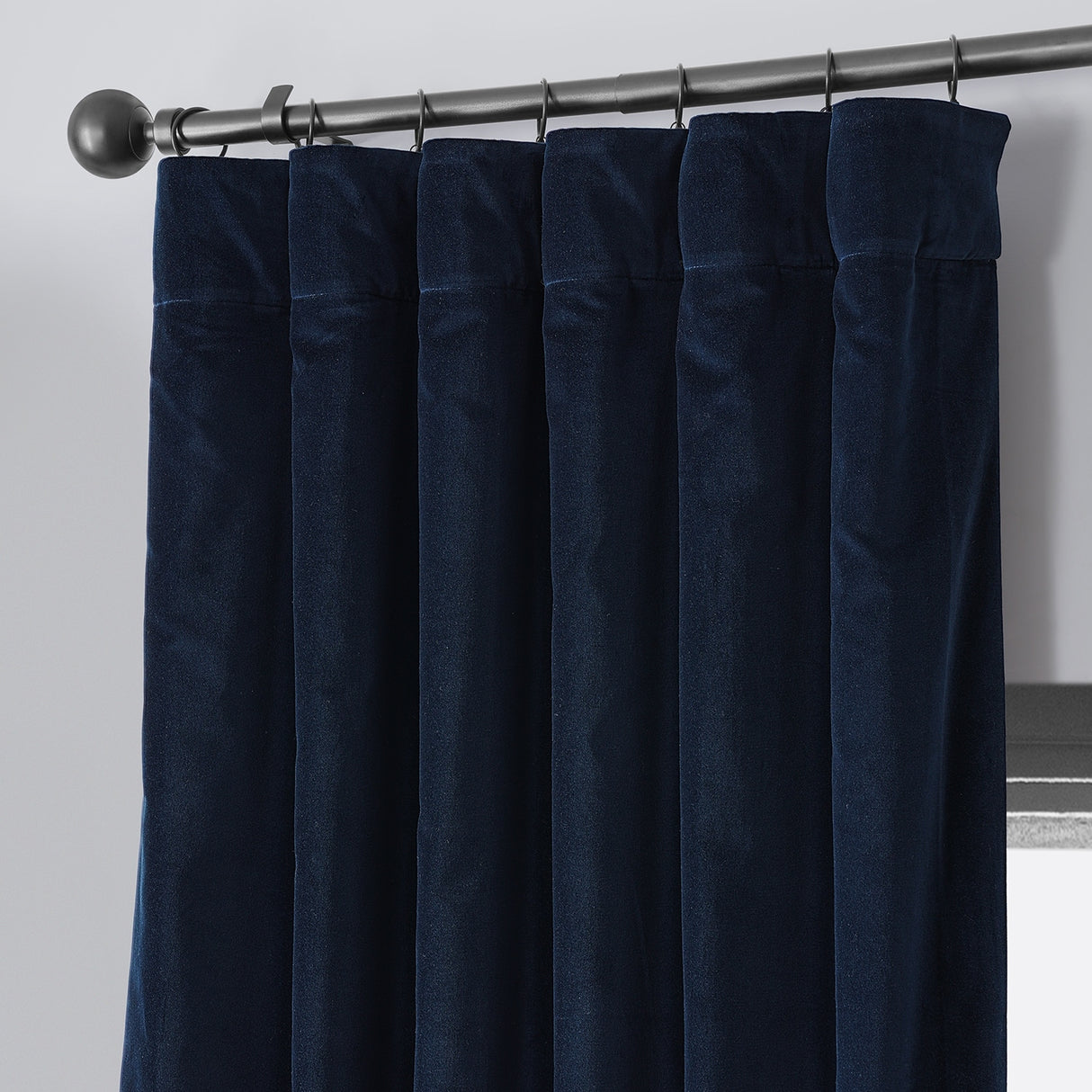Exclusive Fabrics Vintage Cotton Velvet Room Darkening Curtains - Luxurious Drapery in Timeless Elegance (1 Panel)