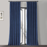 Exclusive Fabrics Vintage Cotton Velvet Room Darkening Curtains - Luxurious Drapery in Timeless Elegance (1 Panel)