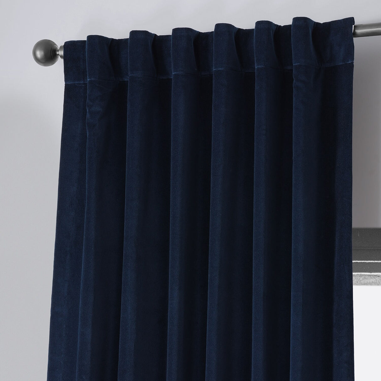 Exclusive Fabrics Vintage Cotton Velvet Room Darkening Curtains - Luxurious Drapery in Timeless Elegance (1 Panel)