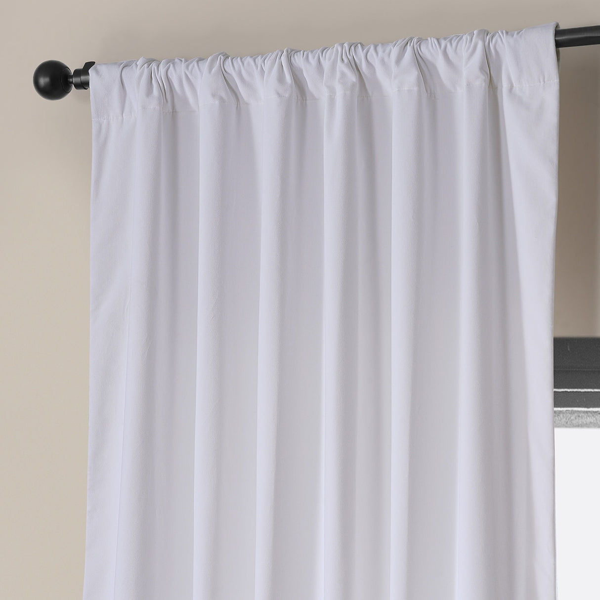 Exclusive Fabrics Vintage Cotton Velvet Room Darkening Curtains - Luxurious Drapery in Timeless Elegance (1 Panel)
