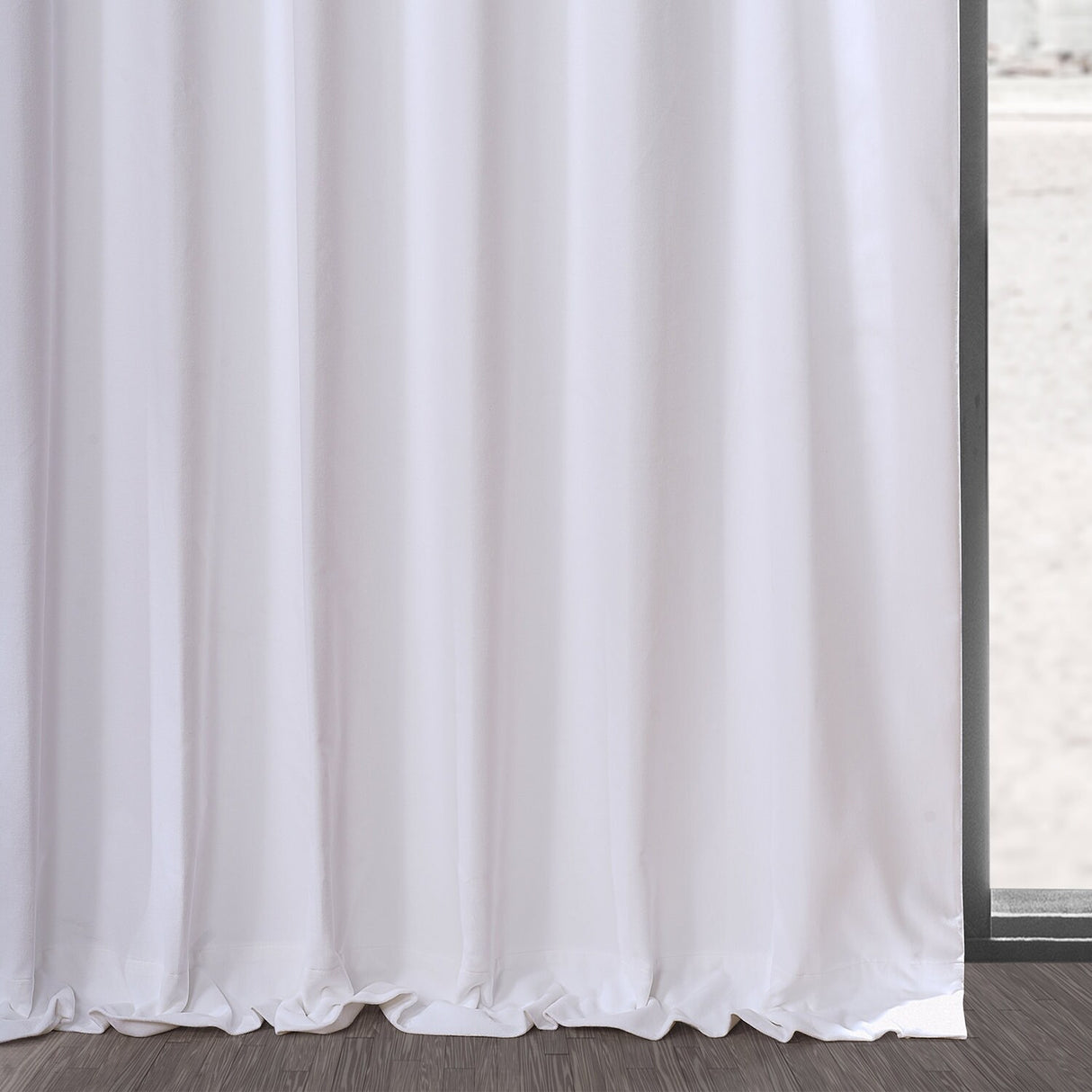 Exclusive Fabrics Vintage Cotton Velvet Room Darkening Curtains - Luxurious Drapery in Timeless Elegance (1 Panel)