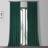 Exclusive Fabrics Vintage Cotton Velvet Room Darkening Curtains - Luxurious Drapery in Timeless Elegance (1 Panel)