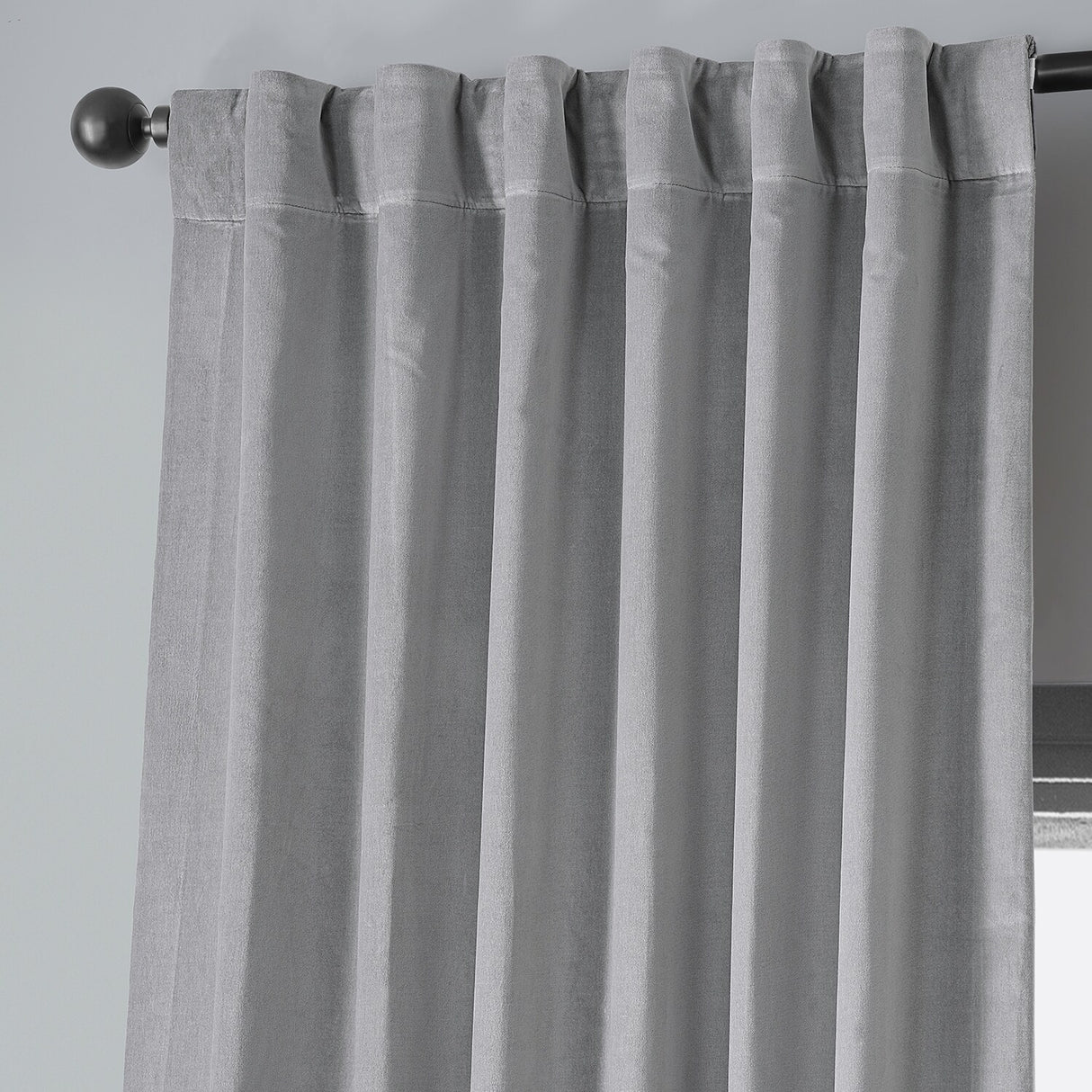 Exclusive Fabrics Vintage Cotton Velvet Room Darkening Curtains - Luxurious Drapery in Timeless Elegance (1 Panel)