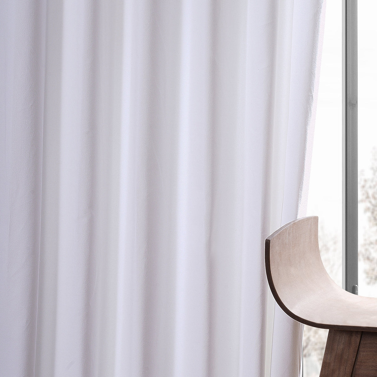 Exclusive Fabrics Vintage Cotton Velvet Room Darkening Curtains - Luxurious Drapery in Timeless Elegance (1 Panel)