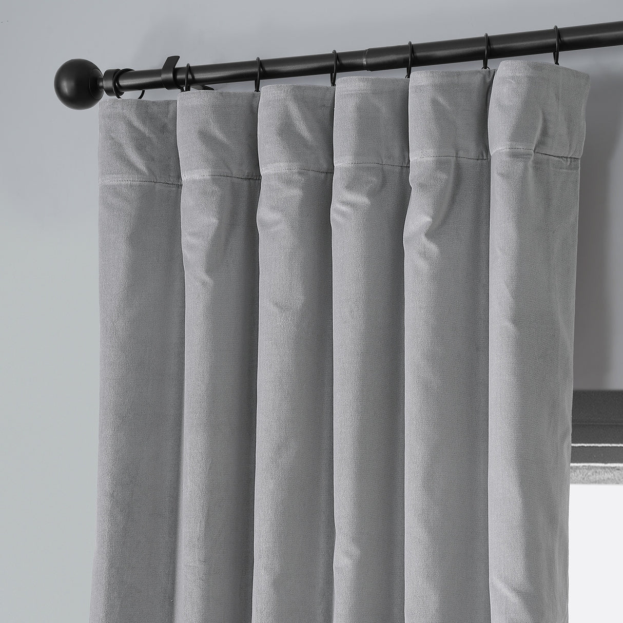 Exclusive Fabrics Vintage Cotton Velvet Room Darkening Curtains - Luxurious Drapery in Timeless Elegance (1 Panel)