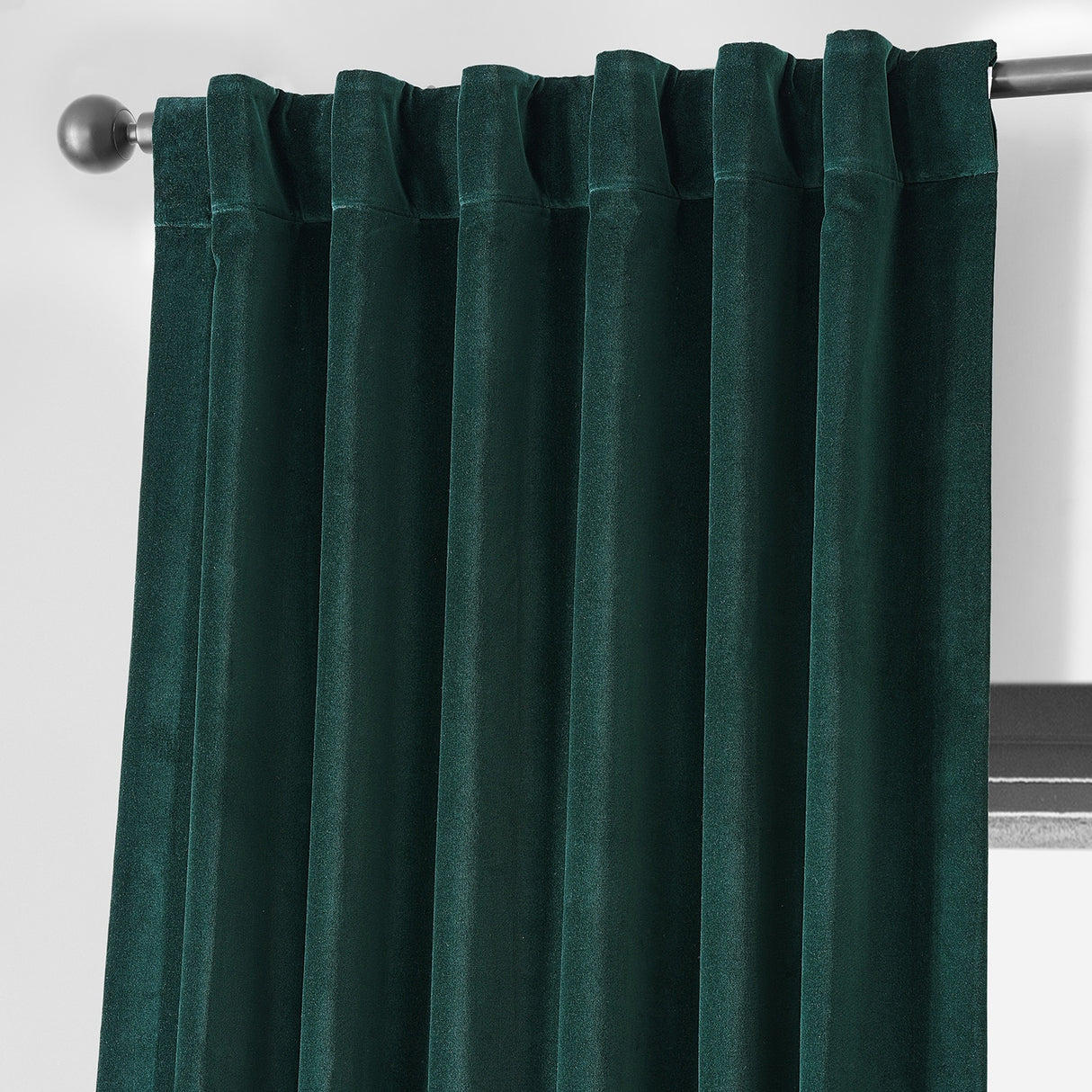 Exclusive Fabrics Vintage Cotton Velvet Room Darkening Curtains - Luxurious Drapery in Timeless Elegance (1 Panel)