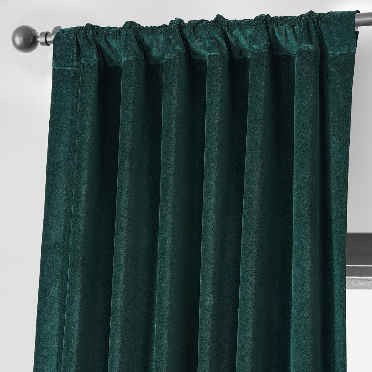 Exclusive Fabrics Vintage Cotton Velvet Room Darkening Curtains - Luxurious Drapery in Timeless Elegance (1 Panel)