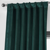 Exclusive Fabrics Vintage Cotton Velvet Room Darkening Curtains - Luxurious Drapery in Timeless Elegance (1 Panel)