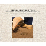 Non Slip Coir Low Profile Myla Monogrammed Entry Doormat, 17.7"x47.25"