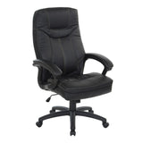 Executive Faux Leather High-Back Office Chair with Contrast Stitching