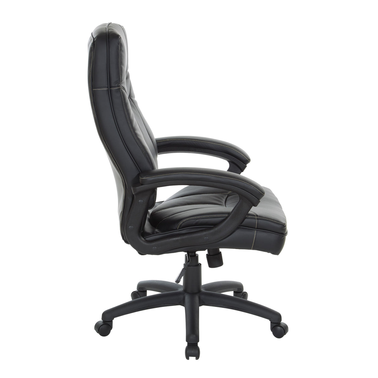 Executive Faux Leather High-Back Office Chair with Contrast Stitching