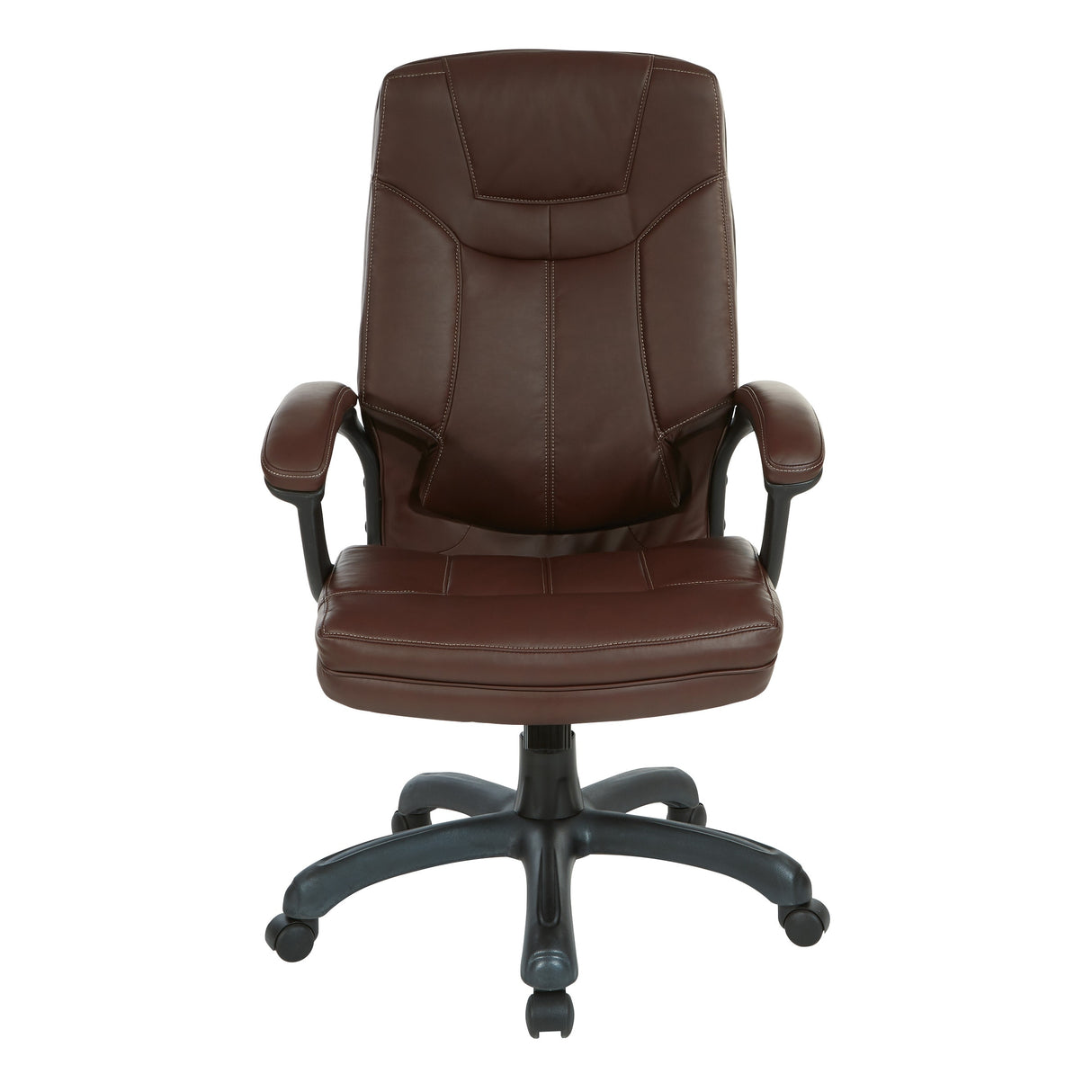 Executive Faux Leather High-Back Office Chair with Contrast Stitching