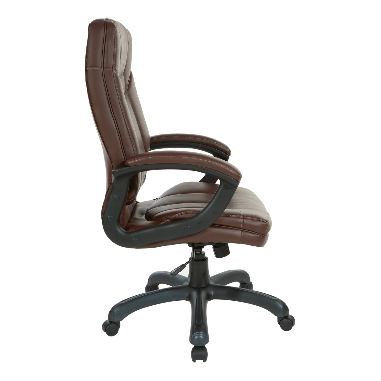 Executive Faux Leather High-Back Office Chair with Contrast Stitching