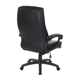 Executive Faux Leather High-Back Office Chair with Contrast Stitching