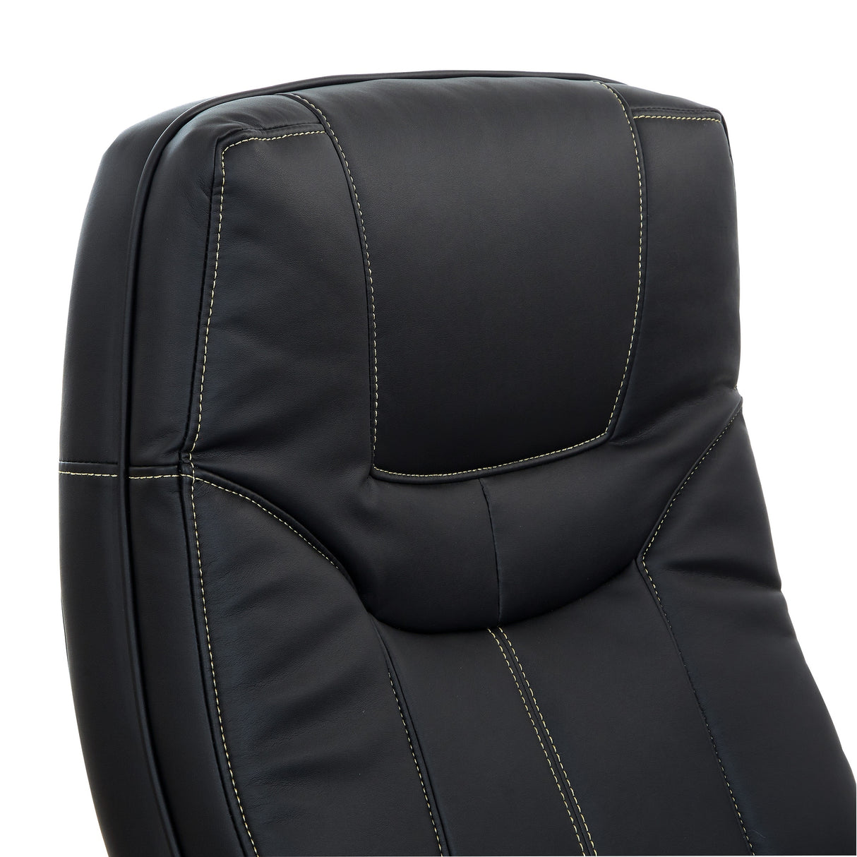Executive Faux Leather High-Back Office Chair with Contrast Stitching