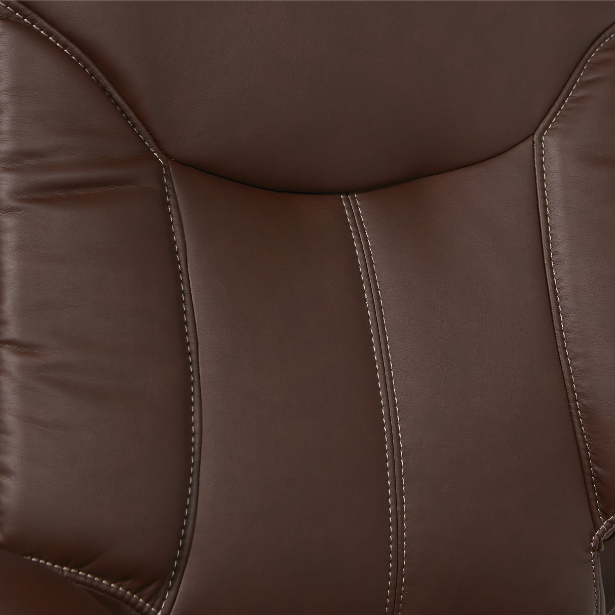 Executive Faux Leather High-Back Office Chair with Contrast Stitching