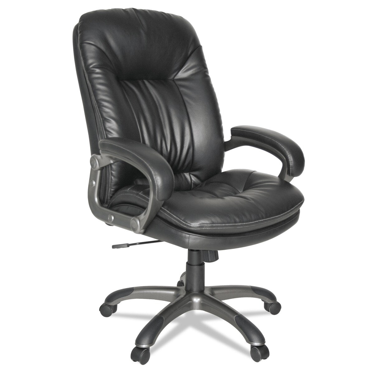 Executive Swivel/Tilt Bonded Leather High-Back Chair, Black