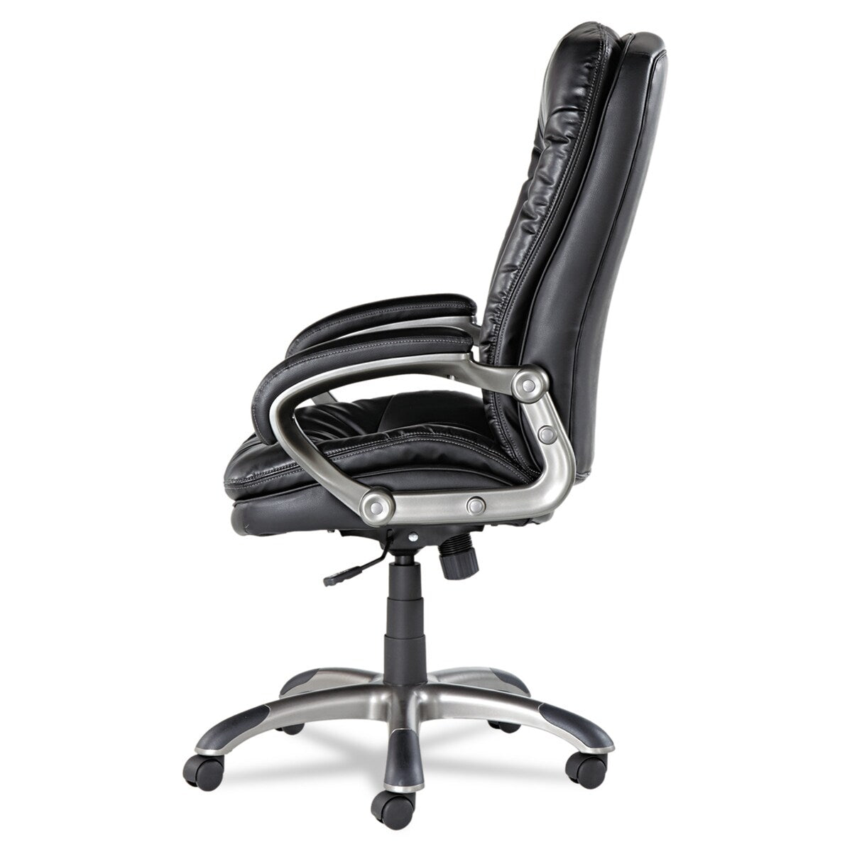 Executive Swivel/Tilt Bonded Leather High-Back Chair, Black