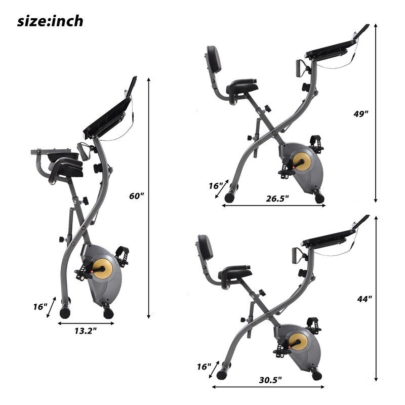 Exerpeutic Folding Exercise Machine-8 Levels Resistance Adjustments - Medium