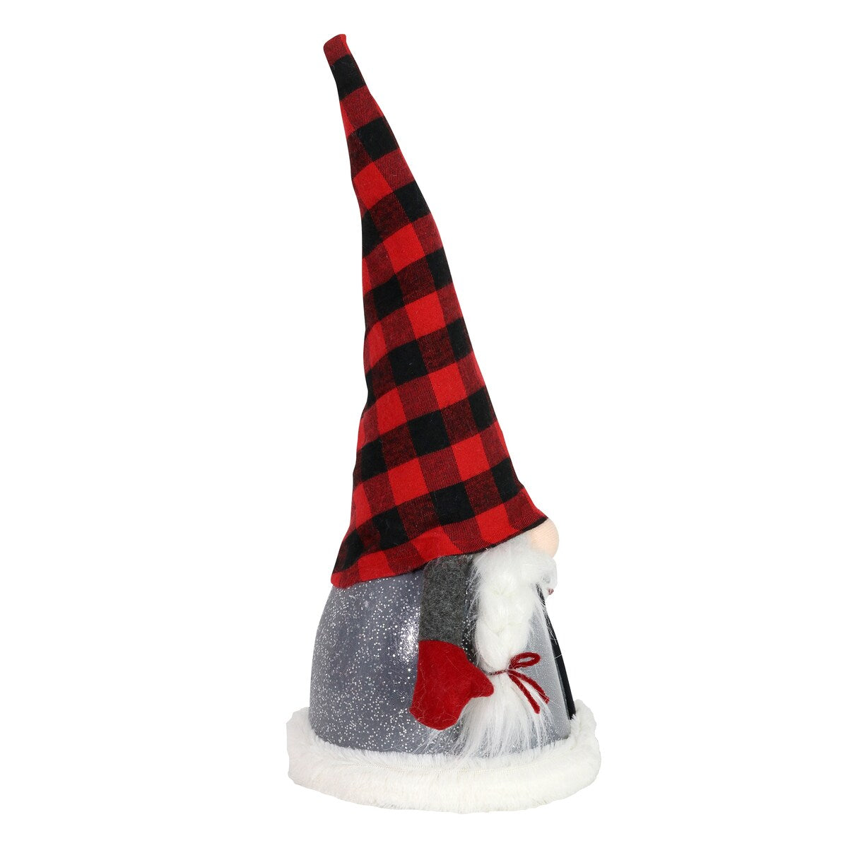 Exhart Christmas Gnome with Sparkling LED Body, with Timer, 20.5"