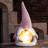 Exhart Christmas Gnome with Sparkling LED Body, with Timer, 20.5"
