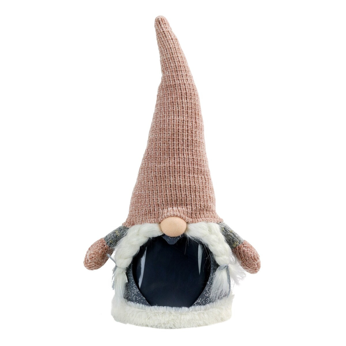 Exhart Christmas Gnome with Sparkling LED Body, with Timer, 20.5"