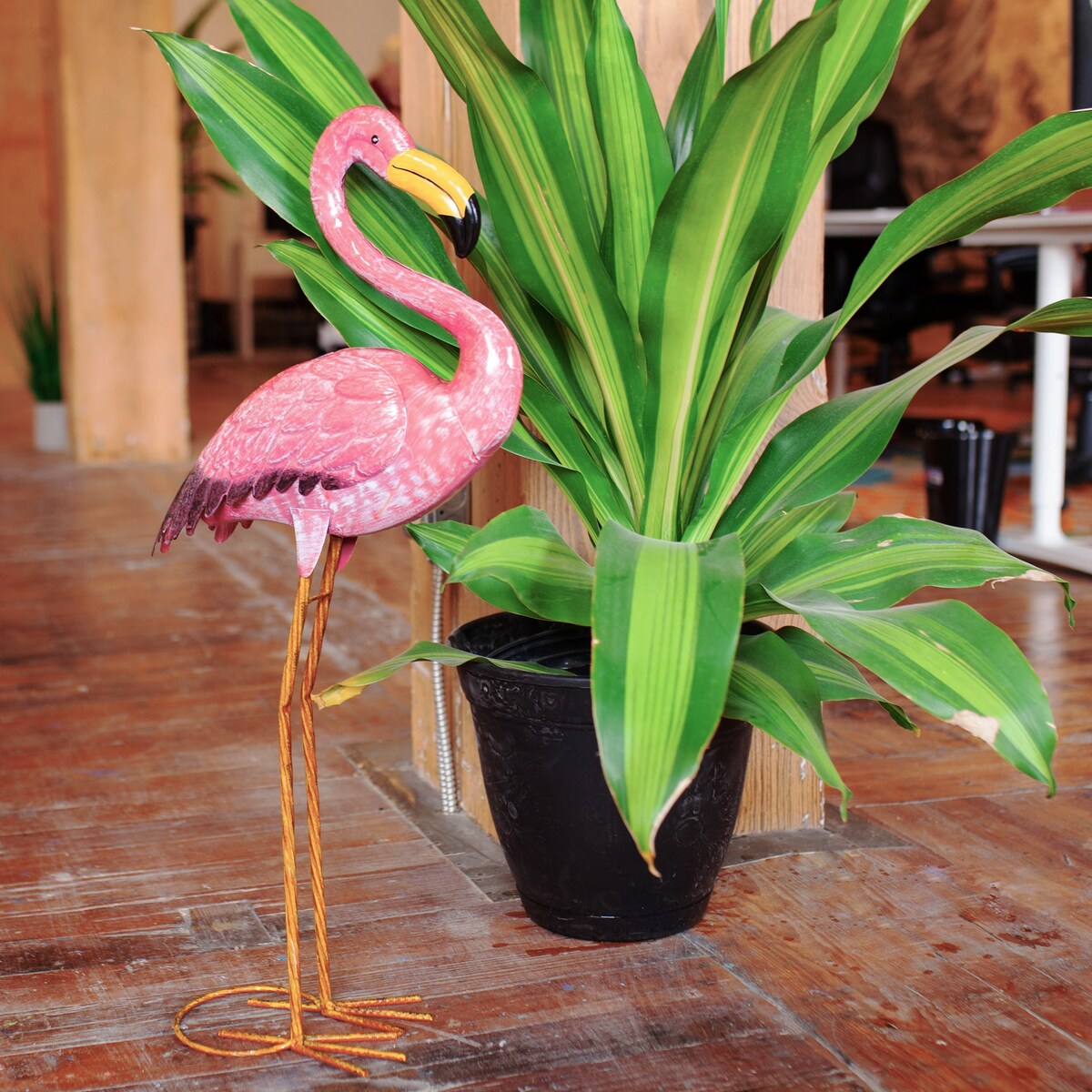Exhart Colorful Metallic Coastal Bird Garden Statue