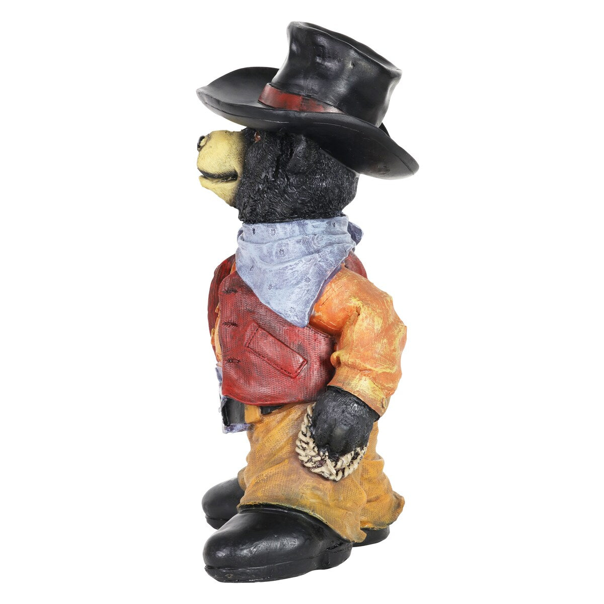Exhart Cowboy Bear Garden Statue, 11 by 17 Inches